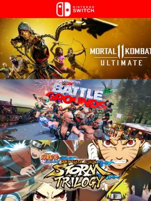 3 juegos en 1 MORTAL KOMBAT 11 ULTIMATE mas WWE 2K BATTLEGROUNDS mas NARUTO SHIPPUDEN ULTIMATE NINJA STORM TRILOGY - NINTENDO SWITCH